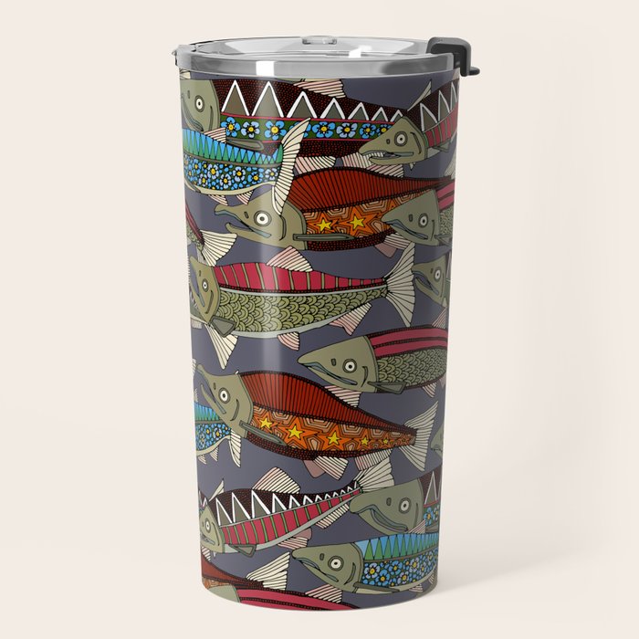 Alaskan salmon dusk Travel Mug Gallery Image 2