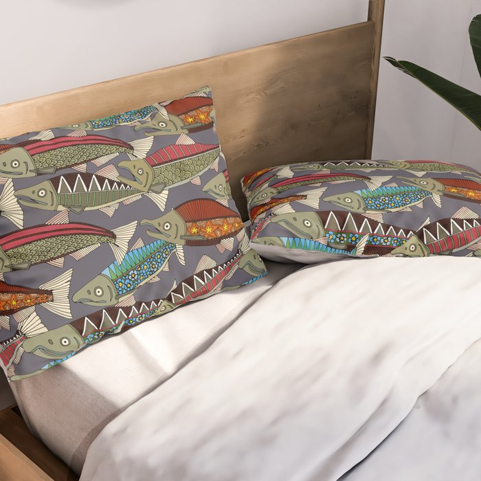 Alaskan salmon dusk Pillow Sham Gallery Image 2