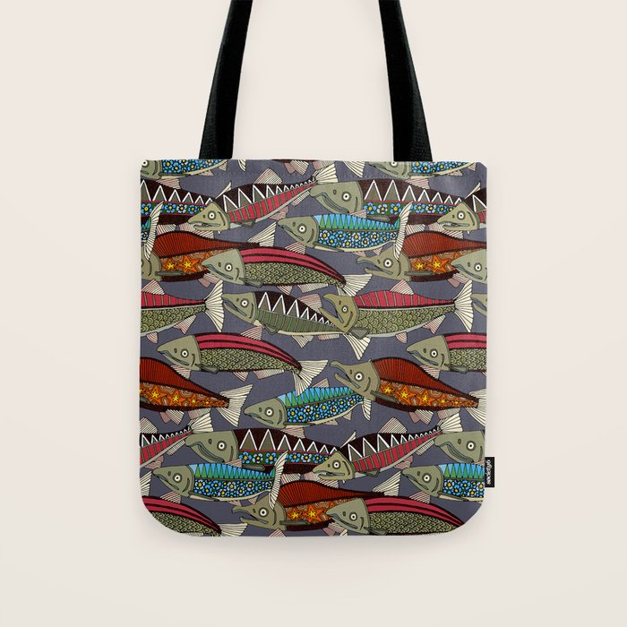 Alaskan salmon dusk Tote Bag Gallery Image 1