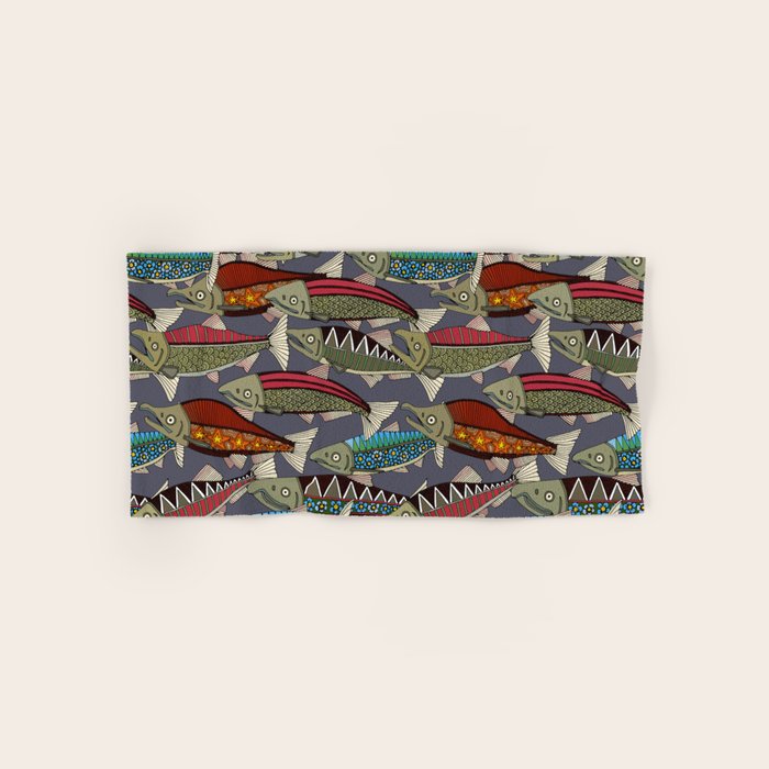 Alaskan salmon dusk Bath Towel Gallery Image 1