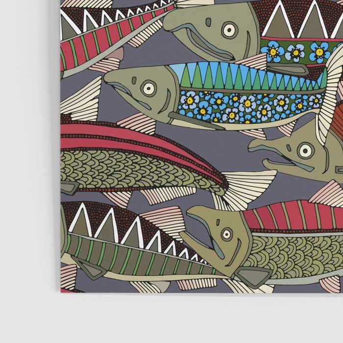 Alaskan salmon dusk Poster Gallery Image 3