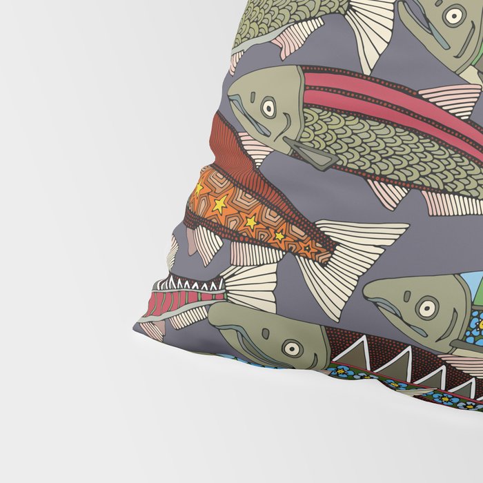 Alaskan salmon dusk Pillow Sham Gallery Image 4