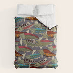 Alaskan salmon dusk Comforter Gallery Image 6