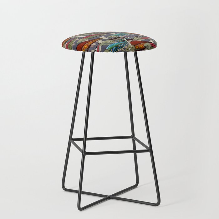 Alaskan salmon dusk Stool Gallery Image 1