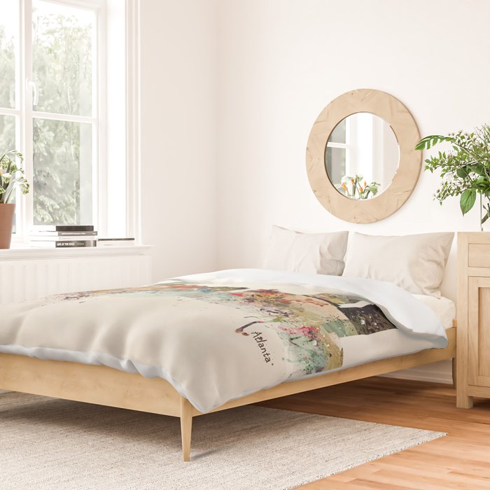 atlanta georgia skyline Duvet Cover Gallery Image 2