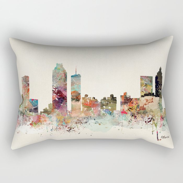 atlanta georgia skyline Rectangular Pillow Gallery Image 2