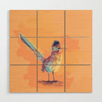 Desert Song - Roadrunner Illustration Wood Wall Art Gallery Image 1