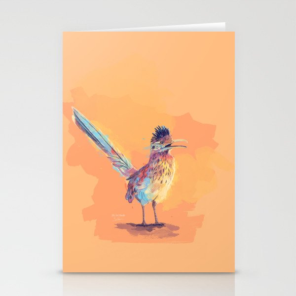 Desert Song - Roadrunner Illustration Stationery Card Gallery Image 2