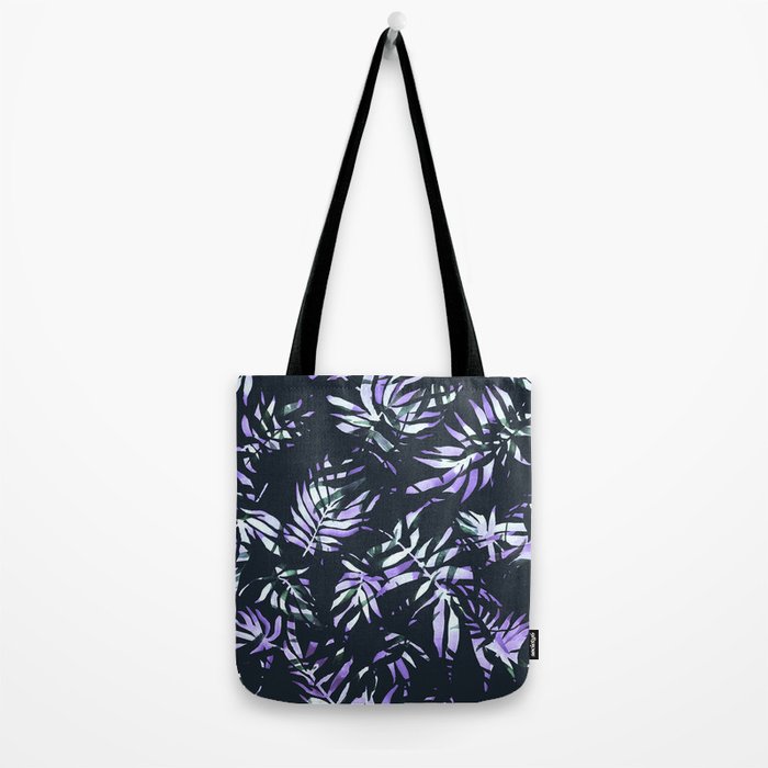 Dark abstract tropical leaves D1 Tote Bag Gallery Image 2
