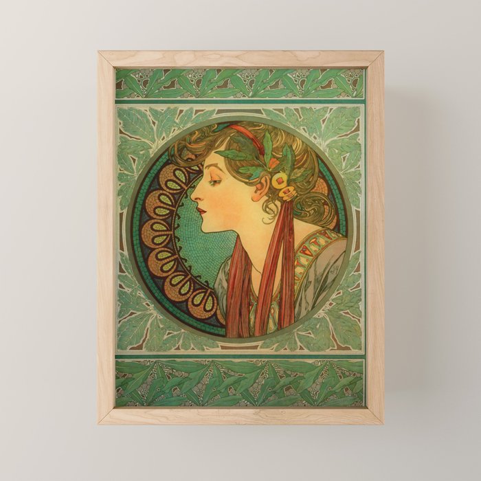 Alphonse Mucha "Laurel" Mini Art Print Gallery Image 1