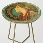 Alphonse Mucha "Laurel" Side Table Gallery Image 2