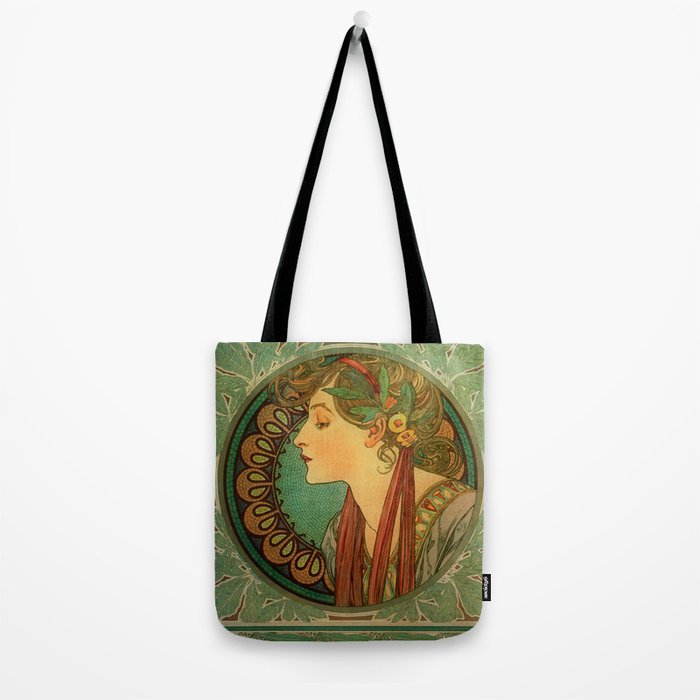 Alphonse Mucha "Laurel" Tote Bag Gallery Image 2
