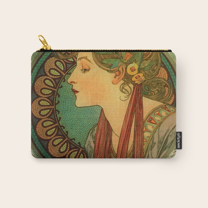 Alphonse Mucha "Laurel" Carry All Pouch Gallery Image 1