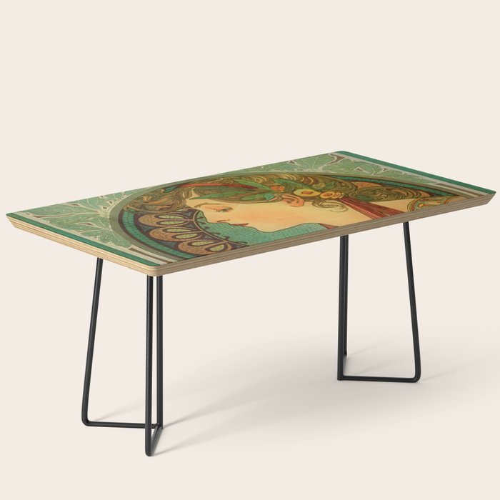 Alphonse Mucha "Laurel" Coffee Table Gallery Image 1