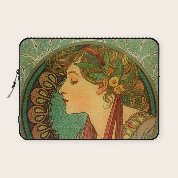 Alphonse Mucha "Laurel" Laptop Sleeve Gallery Image 1