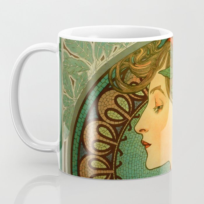 Alphonse Mucha "Laurel" Coffee Mug Gallery Image 3