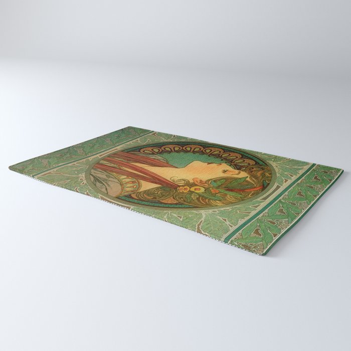 Alphonse Mucha "Laurel" Rug Gallery Image 3