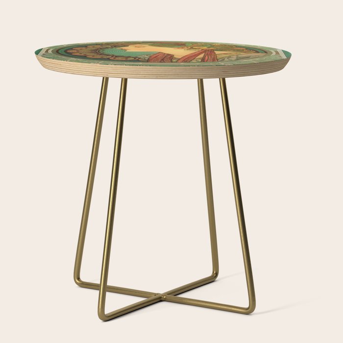 Alphonse Mucha "Laurel" Side Table Gallery Image 1