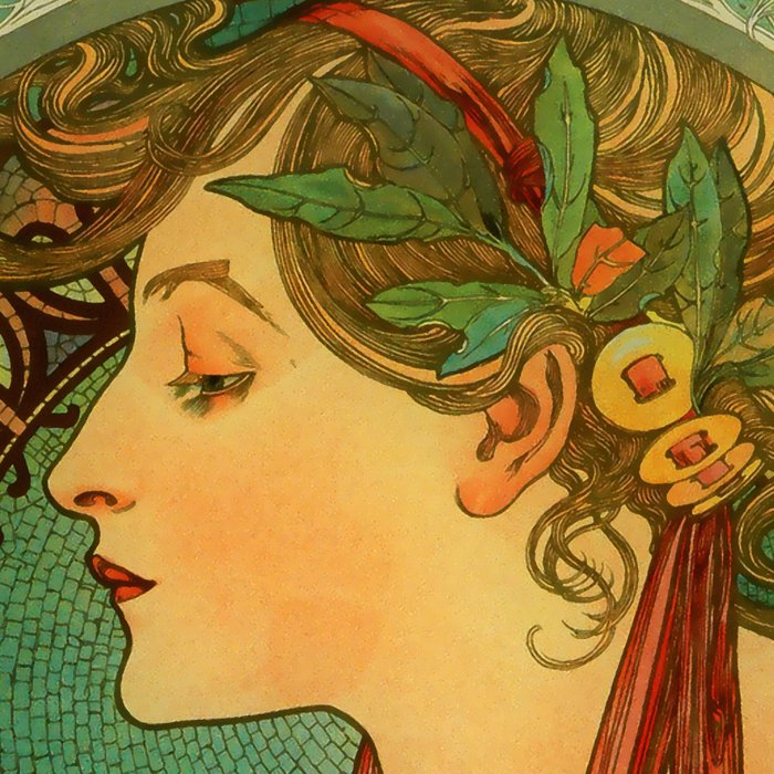 Alphonse Mucha "Laurel" Coffee Mug Gallery Image 2