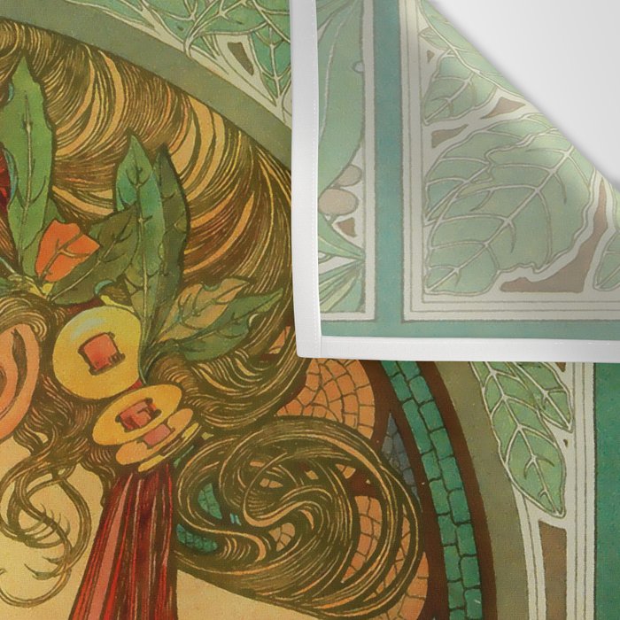 Alphonse Mucha "Laurel" Wall Tapestry Gallery Image 3