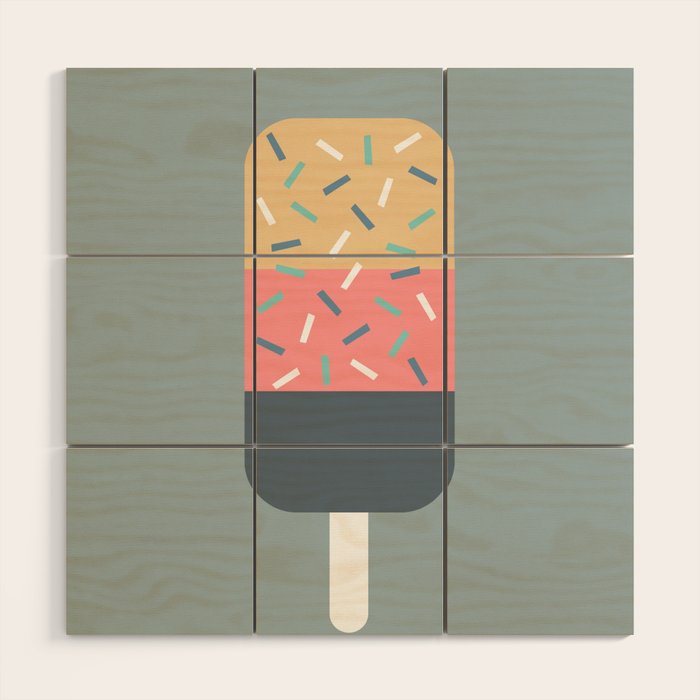 Popsicle (Blue) Wood Wall Art Gallery Image 1