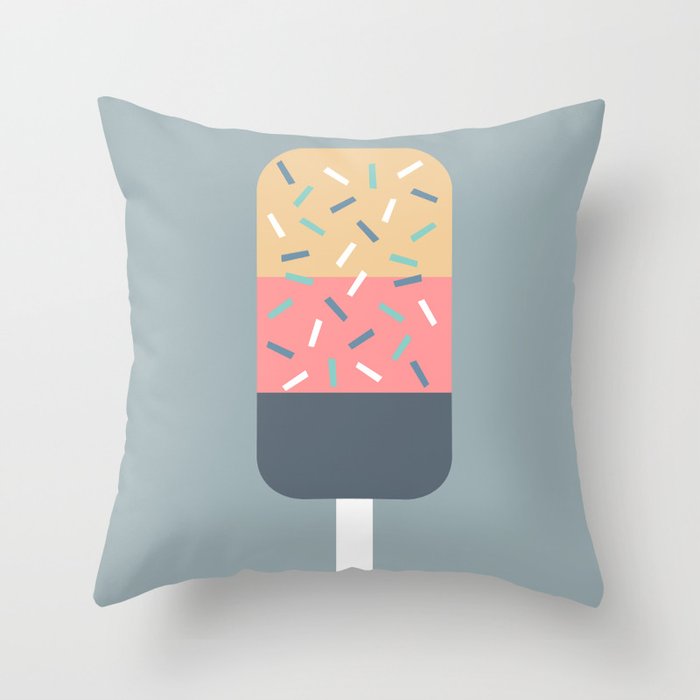 Popsicle (Blue) Throw Pillow Gallery Image 6