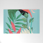 Minimal Abstract Art Tropical Garden 3 Welcome Mat Gallery Image 1
