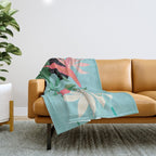 Minimal Abstract Art Tropical Garden 3 Throw Blanket Gallery Image 1
