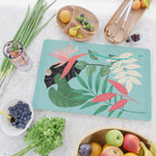 Minimal Abstract Art Tropical Garden 3 Cutting Board Gallery Image 2