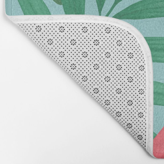 Minimal Abstract Art Tropical Garden 3 Bath Mat Gallery Image 2
