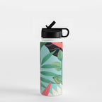 Minimal Abstract Art Tropical Garden 3 Water Bottle Gallery Image 1