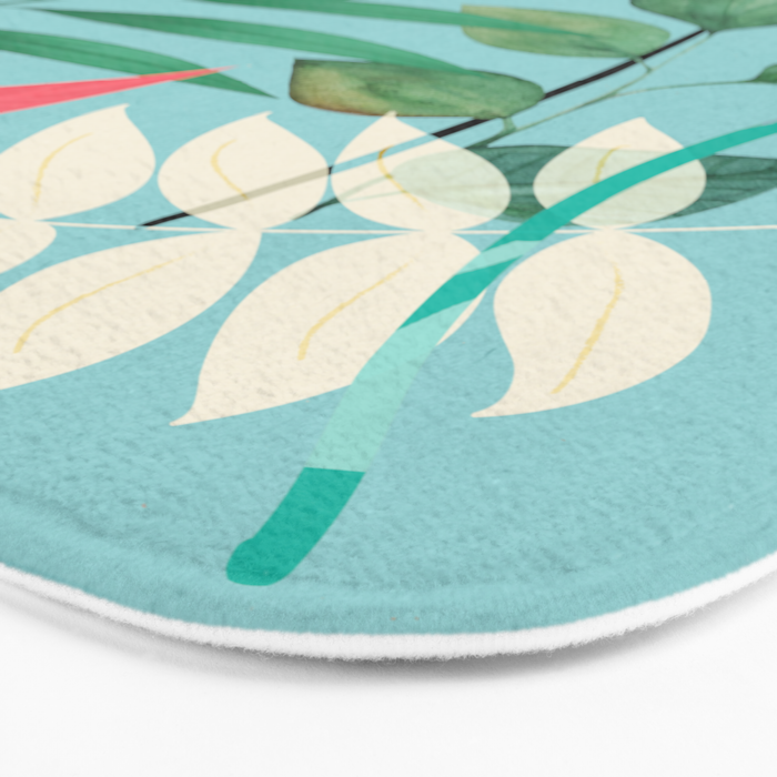 Minimal Abstract Art Tropical Garden 3 Bath Mat Gallery Image 3