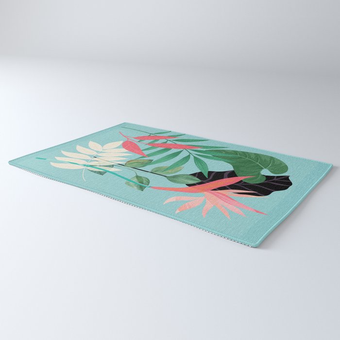 Minimal Abstract Art Tropical Garden 3 Rug Gallery Image 3