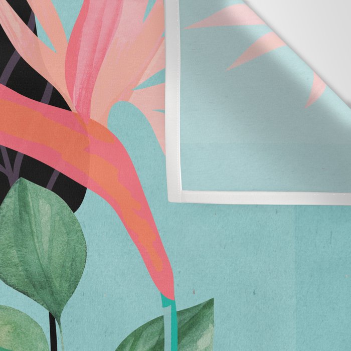 Minimal Abstract Art Tropical Garden 3 Wall Tapestry Gallery Image 3