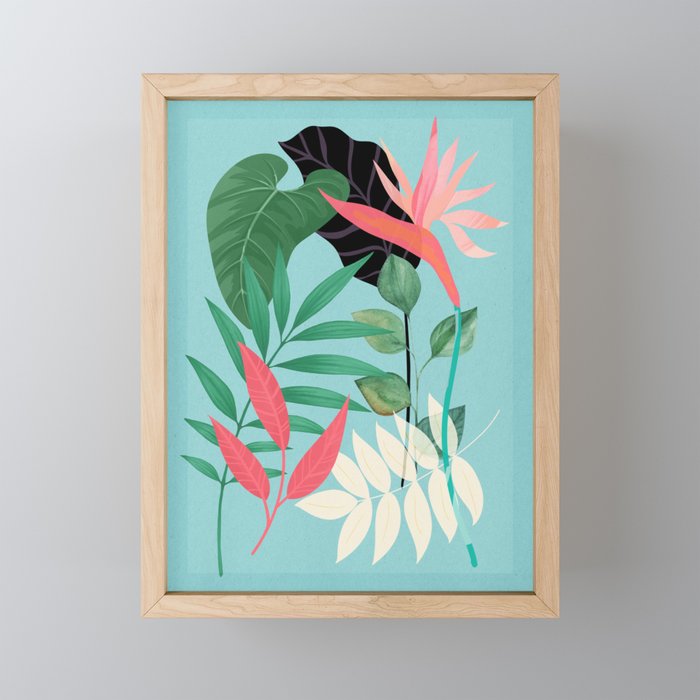 Minimal Abstract Art Tropical Garden 3 Mini Art Print Gallery Image 1