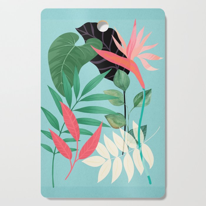Minimal Abstract Art Tropical Garden 3 Cutting Board Gallery Image 1