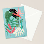 Minimal Abstract Art Tropical Garden 3 Stationery Card Gallery Image 2