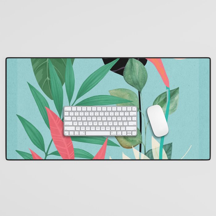 Minimal Abstract Art Tropical Garden 3 Desk Mat Gallery Image 1