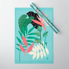 Minimal Abstract Art Tropical Garden 3 Wrapping Paper Gallery Image 1