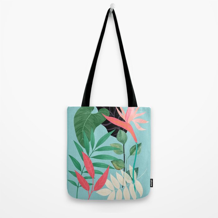 Minimal Abstract Art Tropical Garden 3 Tote Bag Gallery Image 2