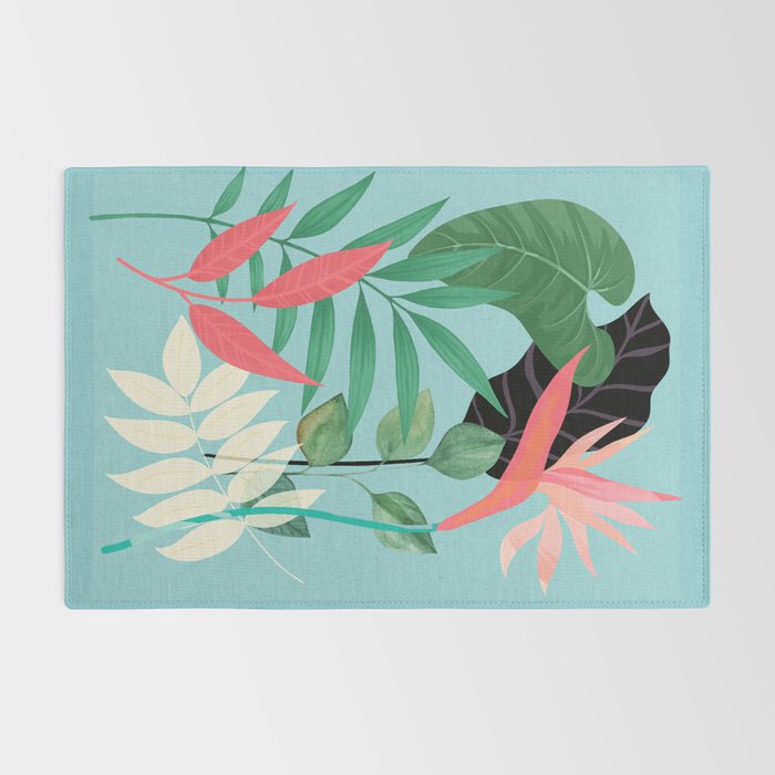 Minimal Abstract Art Tropical Garden 3 Rug Gallery Image 2