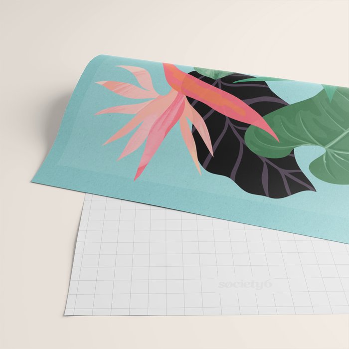 Minimal Abstract Art Tropical Garden 3 Wrapping Paper Gallery Image 2