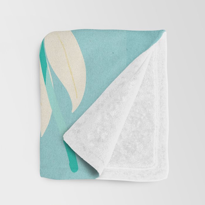 Minimal Abstract Art Tropical Garden 3 Throw Blanket Gallery Image 3