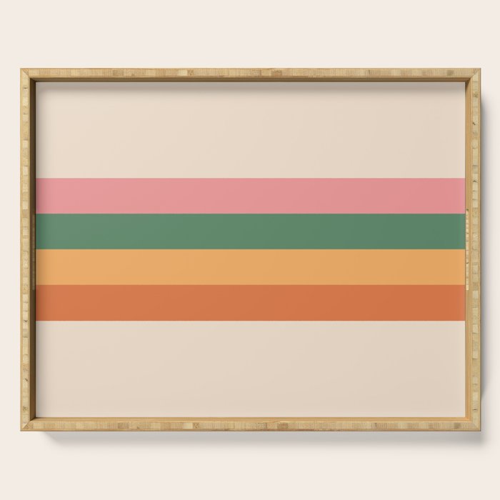 Retro Color Lines - 1-1 Serving Tray Gallery Image 1
