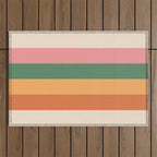 Retro Color Lines - 1-1 Outdoor Rug Gallery Image 1