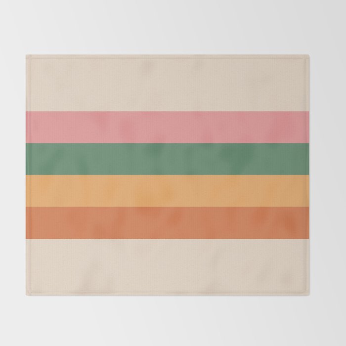 Retro Color Lines - 1-1 Throw Blanket Gallery Image 2