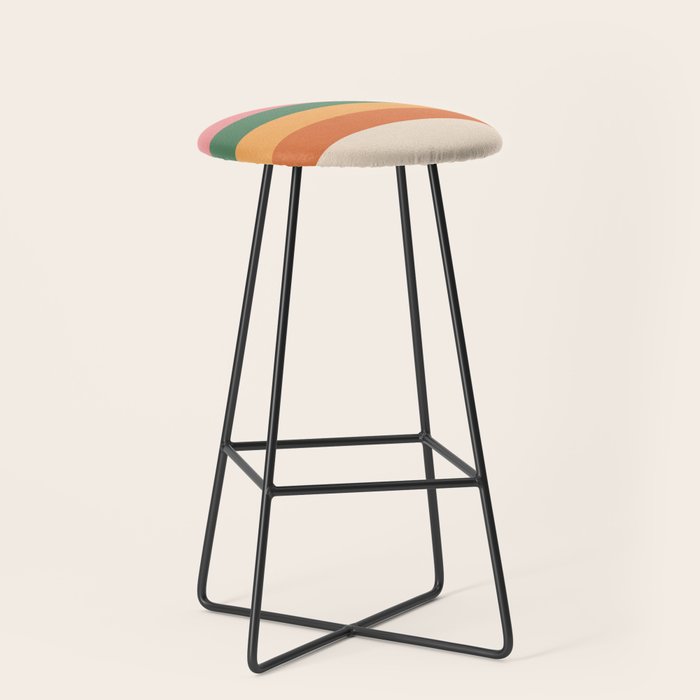 Retro Color Lines - 1-1 Stool Gallery Image 1