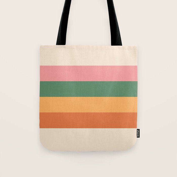 Retro Color Lines - 1-1 Tote Bag Gallery Image 1