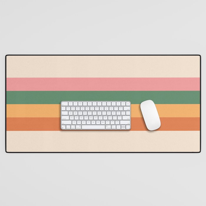 Retro Color Lines - 1-1 Desk Mat Gallery Image 1