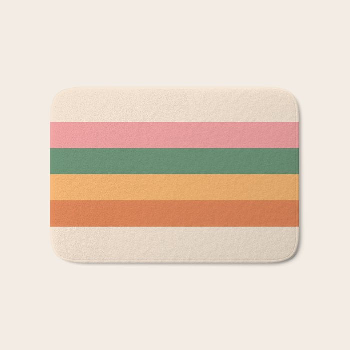 Retro Color Lines - 1-1 Bath Mat Gallery Image 1